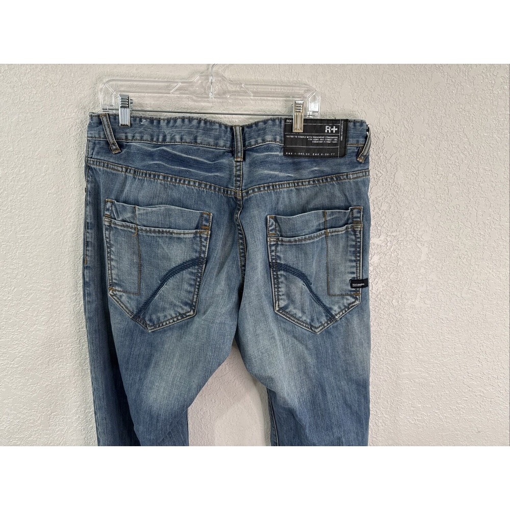 Rocawear Stitched Baggy Jeans Streetwear Sz 36